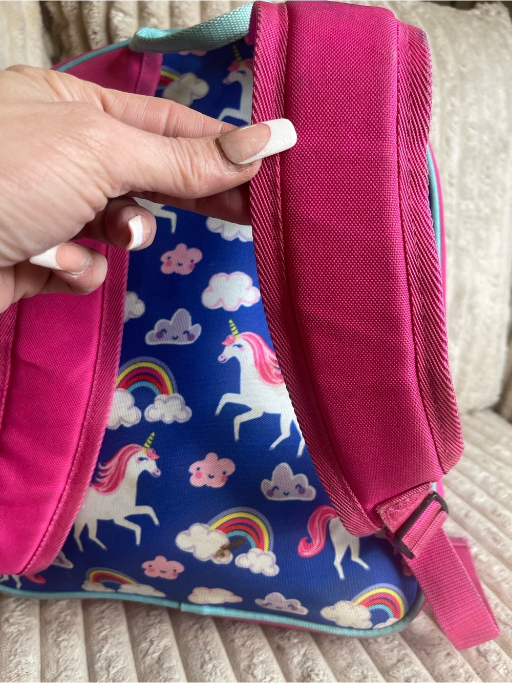 Crocodile Creek Kids Unicorn Backpack in Blue and Pink - Picture 3 of 8